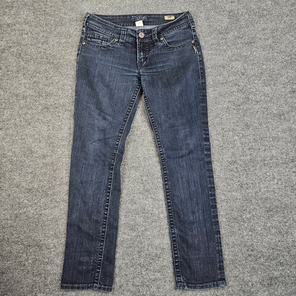Silver Suki Skinny Jeans Women's 28 Dark Wash Low Rise Denim Stretch Casual Blue